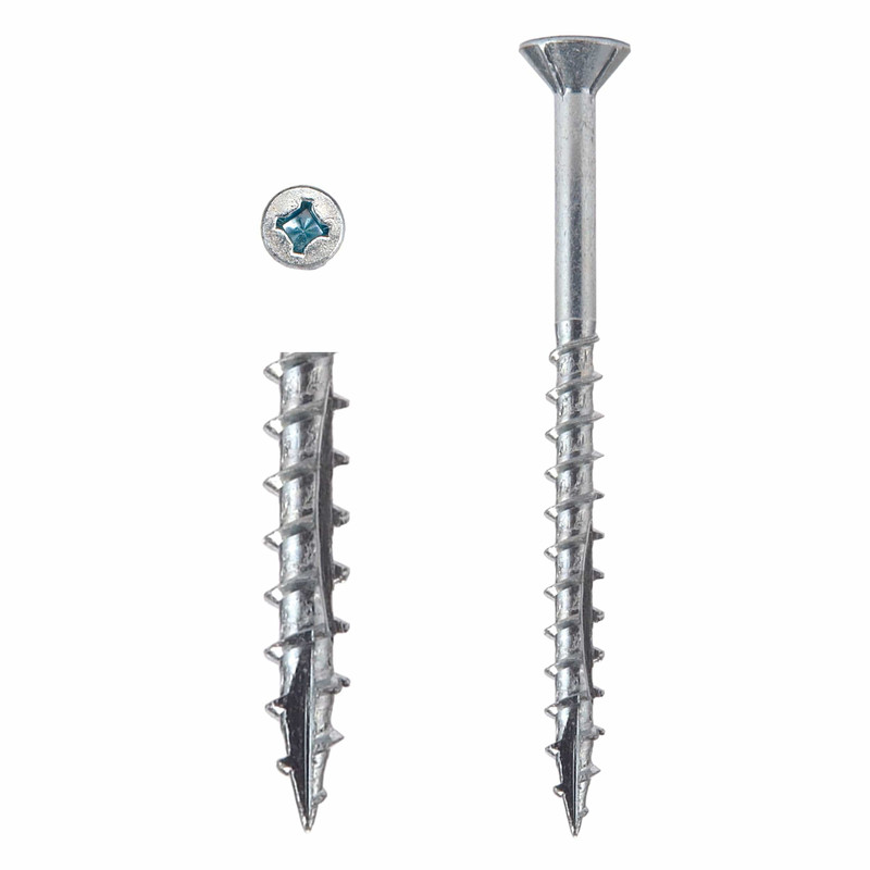 General Purpose Screws - Flat Head - Combo Drive - 100 Piece - Diameter:#6 - Length:3/4" - Finish:Clear Zinc Plated